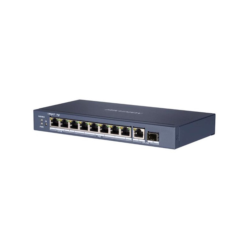 DS-3E0510HP-E, Hikvision Gigabit PoE Switch unmanaged, 8 poorts DS-3E0510HP-E, Hikvision Gigabit PoE Switch unmanaged, 8 poorts