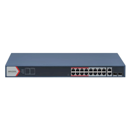 DS-3E1318P-EI(B) 16 Port Fast Ethernet Unmanaged POE Switch