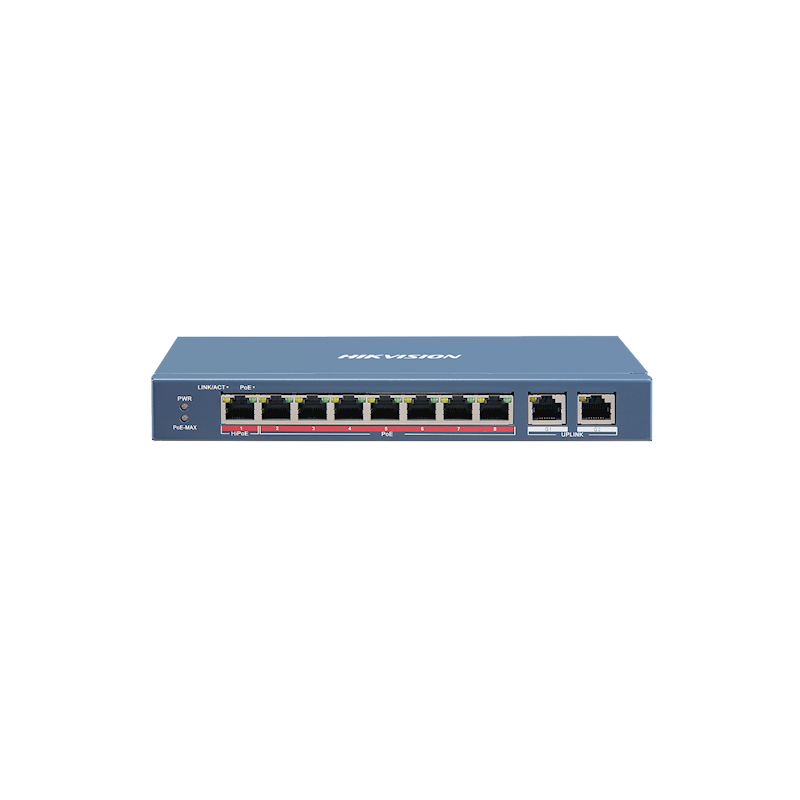 DS-3E0310HP-E, 10 poots, 1x High PoE, 7x Poe, 100M Unmanaged DS-3E0310HP-E, 10 poots, 1x High PoE, 7x Poe, 100M Unmanaged